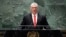 Miguel Díaz-Canel se dirige al Foro de las Naciones Unidas para el Desarrollo Sostenible, este lunes 18 de septiembre de 2023. (Foto AP/Richard Drew)