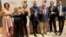 De izquierda a derecha, Patricia Martínez, Janet Lomba, Vivian Martínez, Joe Cardona, Jesús Acosta, Ricardo Quintana y Magdiel Aspillaga, entre los ganadores del Emmy 2023.