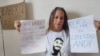 Tayrí Lorenzo Prado, madre del preso político del 11J Andy García Lorenzo, haciendo campaña por su libertad en las redes sociales.