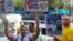 Protesta de exiliados cubanos en España.