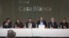 Participantes de la conferencia "Médicos de Cuba: Tráfico de personas, esclavitud y separación forzosa", celebrada en ciudad de México