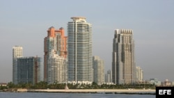 Vista panorámica de Miami Beach, Florida.