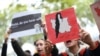 Manifestaciones en contra de la muerte de Mahsa Amini. Esta protesta fue en Berlín, el 24 de septiembre de 2022. (Reuters/Annegret Hilse).