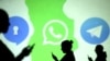 Logos de las apps Signal, Whatsapp y Telegram. REUTERS/Dado Ruvic/Illustration