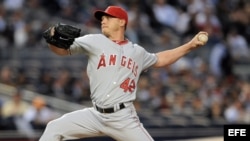 Archivo - Scott Kazmir de los Angelinos