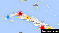 Mapa de Cuba