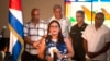 La funcionaria de la cancillería cubana Johana Tablada en una conferencia el 23 de julio de 2019, donde también abordó el tema del "Síndrome de La Habana". Foto AP/Ramón Espinosa)