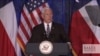 El vicepresidente Mike Pence habla sobre Venezuela en el Baker Institute for Public Policy.