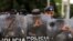Foto Archivo. Guardia Nacional de Nicaragua listas para dispersar una manifestación contra Ortega. INTI OCON / AF